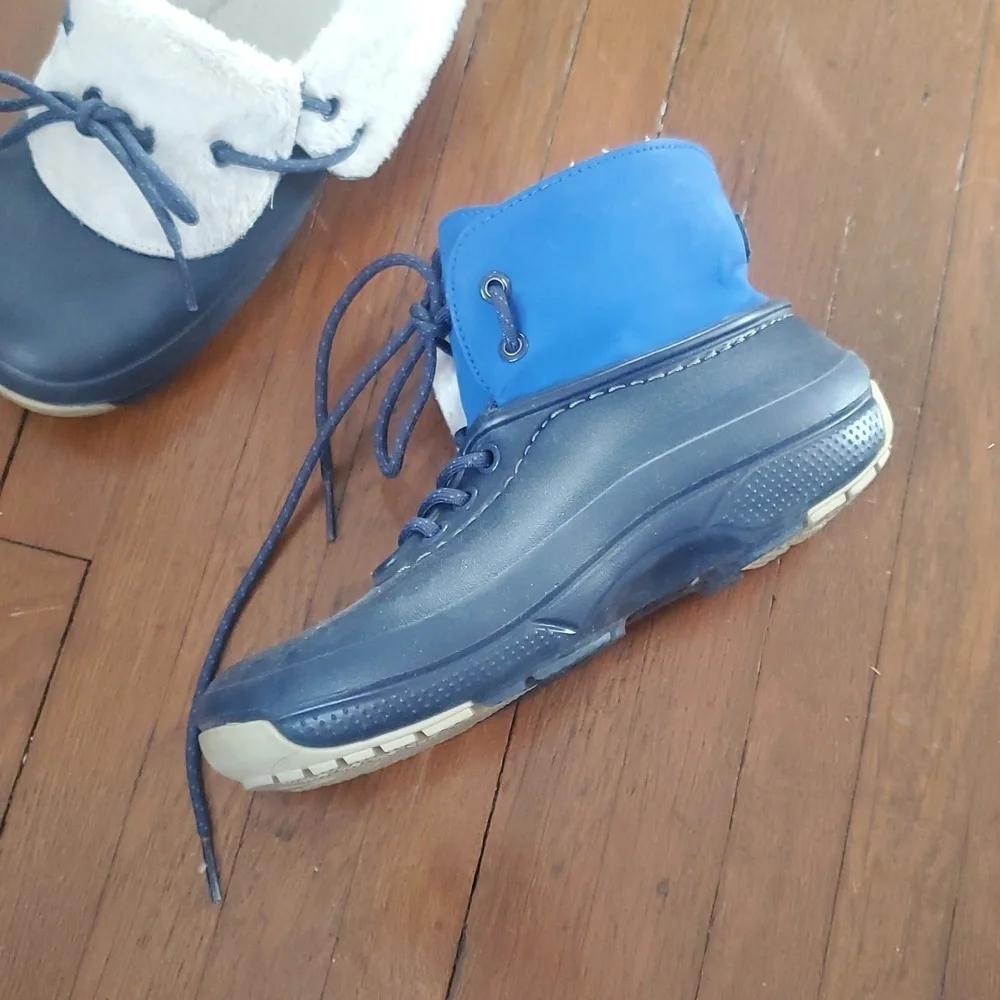 Navy Convertible Crocs